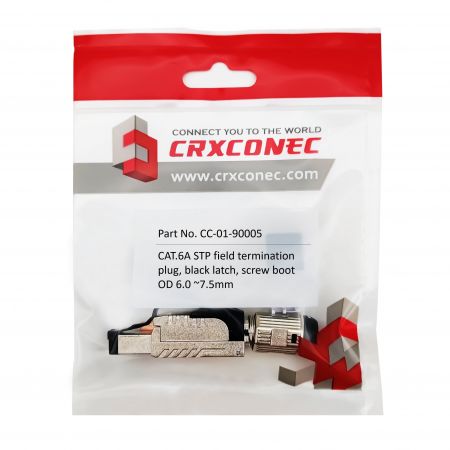 Cat.7/Cat.6A STP Aletsiz RJ45 konnektörü Aletsiz fişli torba paketleme